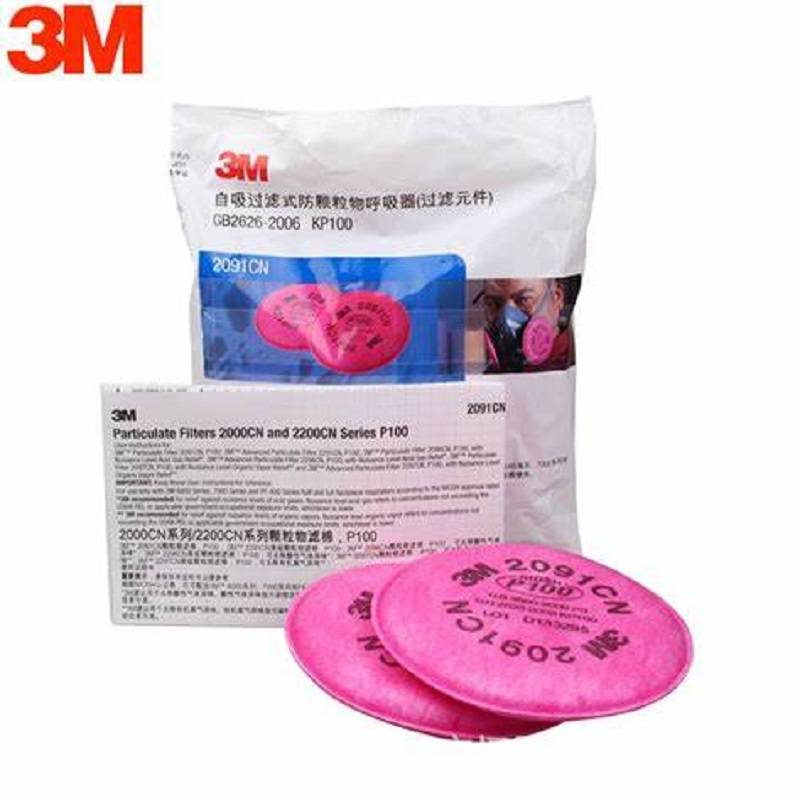 3m Particulate Filter 2091/07000(aad),P100 2pcs Particulate Filter Electrostatic Filter Cotton Respirato